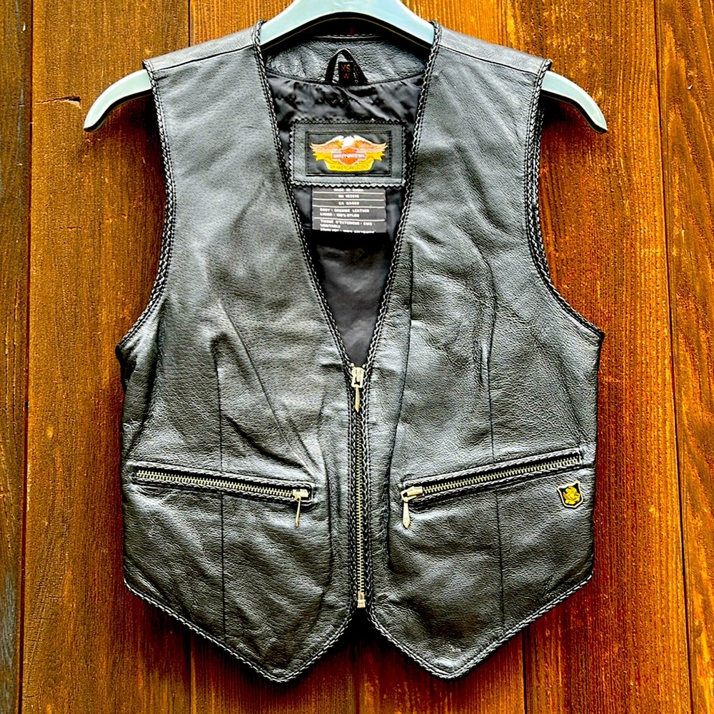 Harley Davidson, leather vest